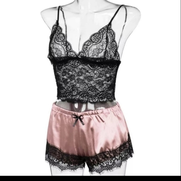 Hot Sell Women Underwear Wine Red Satin Sexy Linge - Picture 5 of 6